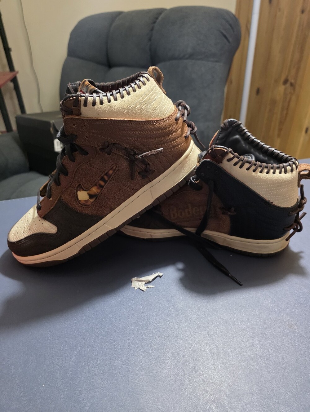 Nike Dunk High X BODEGA Men's High-Top Leather Sneakers SIZE 10M. - Picture 4 of 10